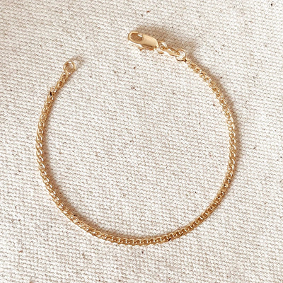 18k Gold Filled 2.0mm thickness Cuban Bracelet - Beloved Boutique