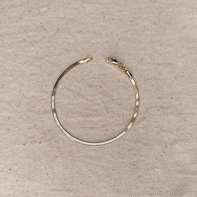 18k Gold Filled 2.0mm Thickness Herringbone Bracelet - Beloved Boutique