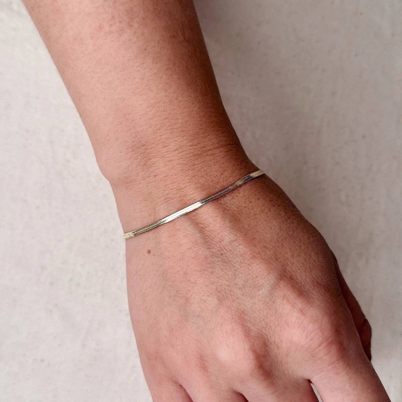18k Gold Filled 2.0mm Thickness Herringbone Bracelet - Beloved Boutique
