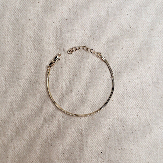 18k Gold Filled 2.0mm Thickness Herringbone Bracelet - Beloved Boutique