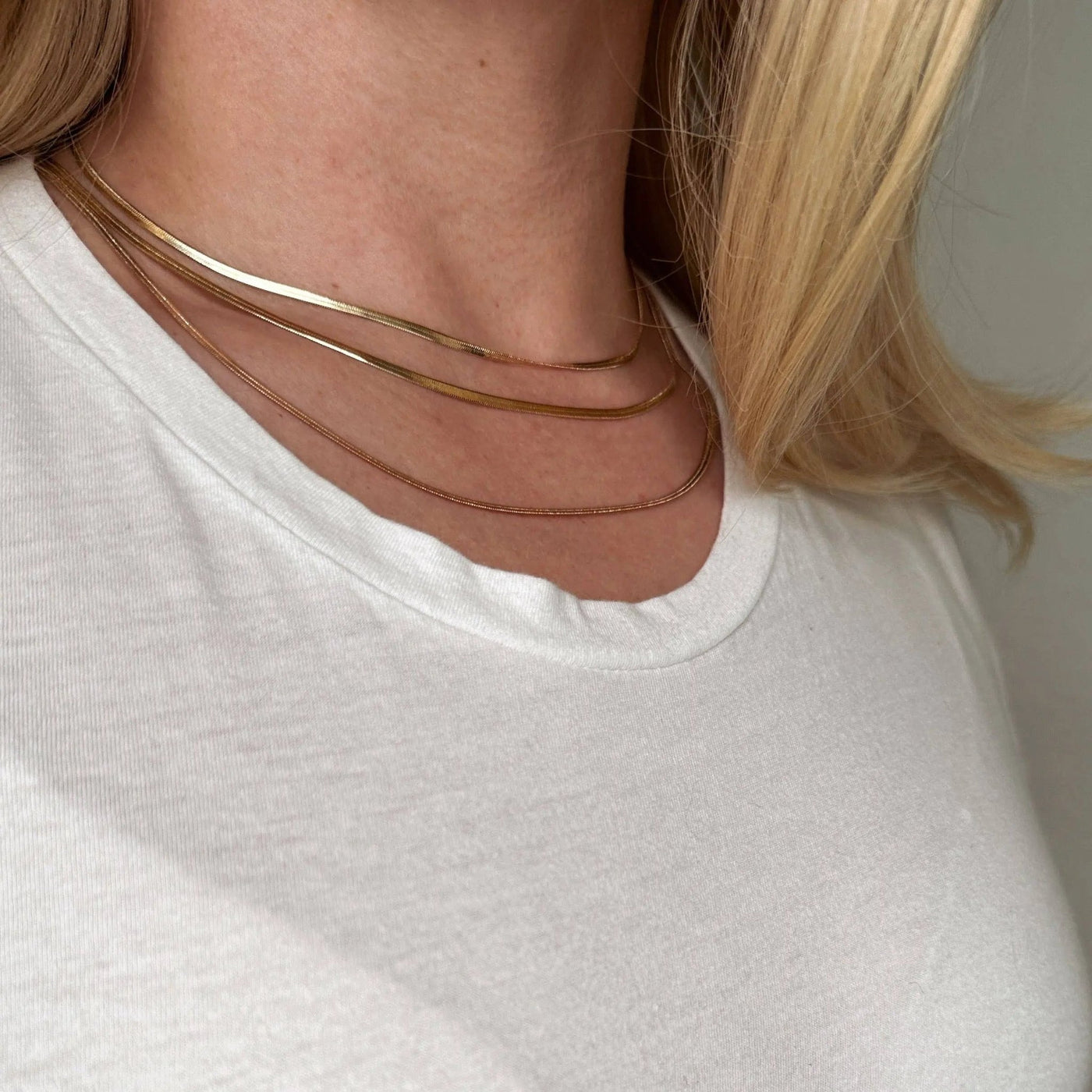 18k Gold Filled 2.0mm Thickness Herringbone Chain - Beloved Boutique