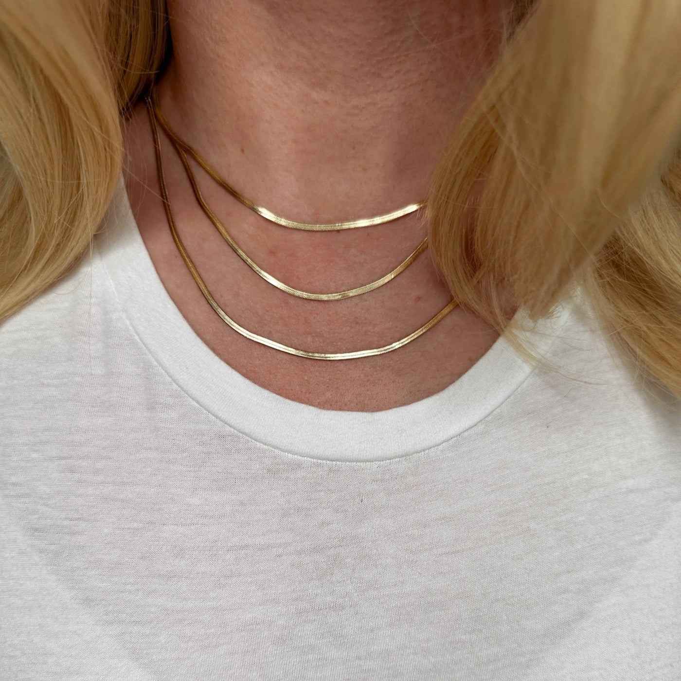 18k Gold Filled 2.0mm Thickness Herringbone Chain - Beloved Boutique