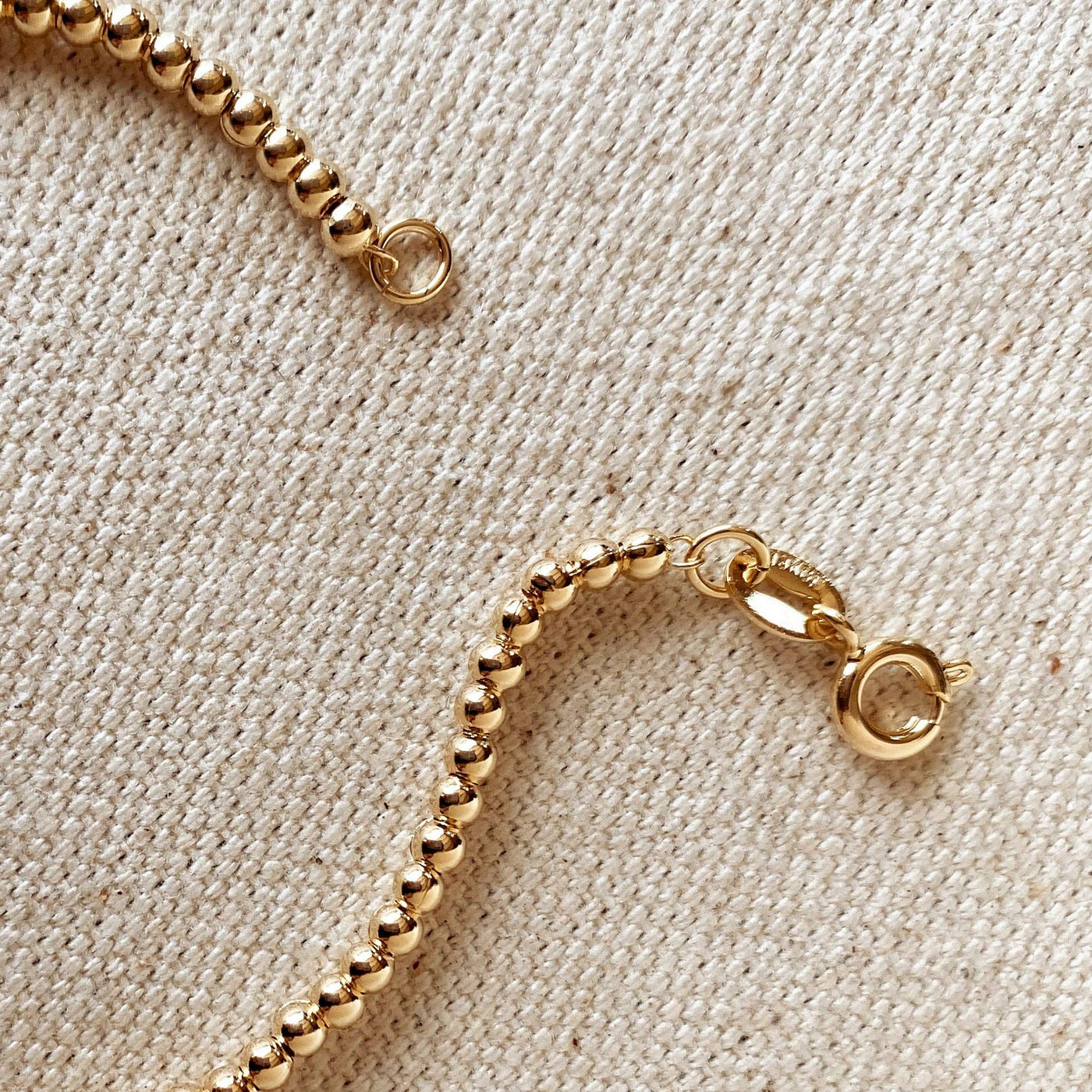 18k Gold Filled 2.5 mm Beaded Bracelet - Beloved Boutique