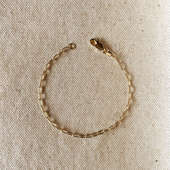 18k Gold Filled 2.5mm Cable Link Bracelet - Beloved Boutique