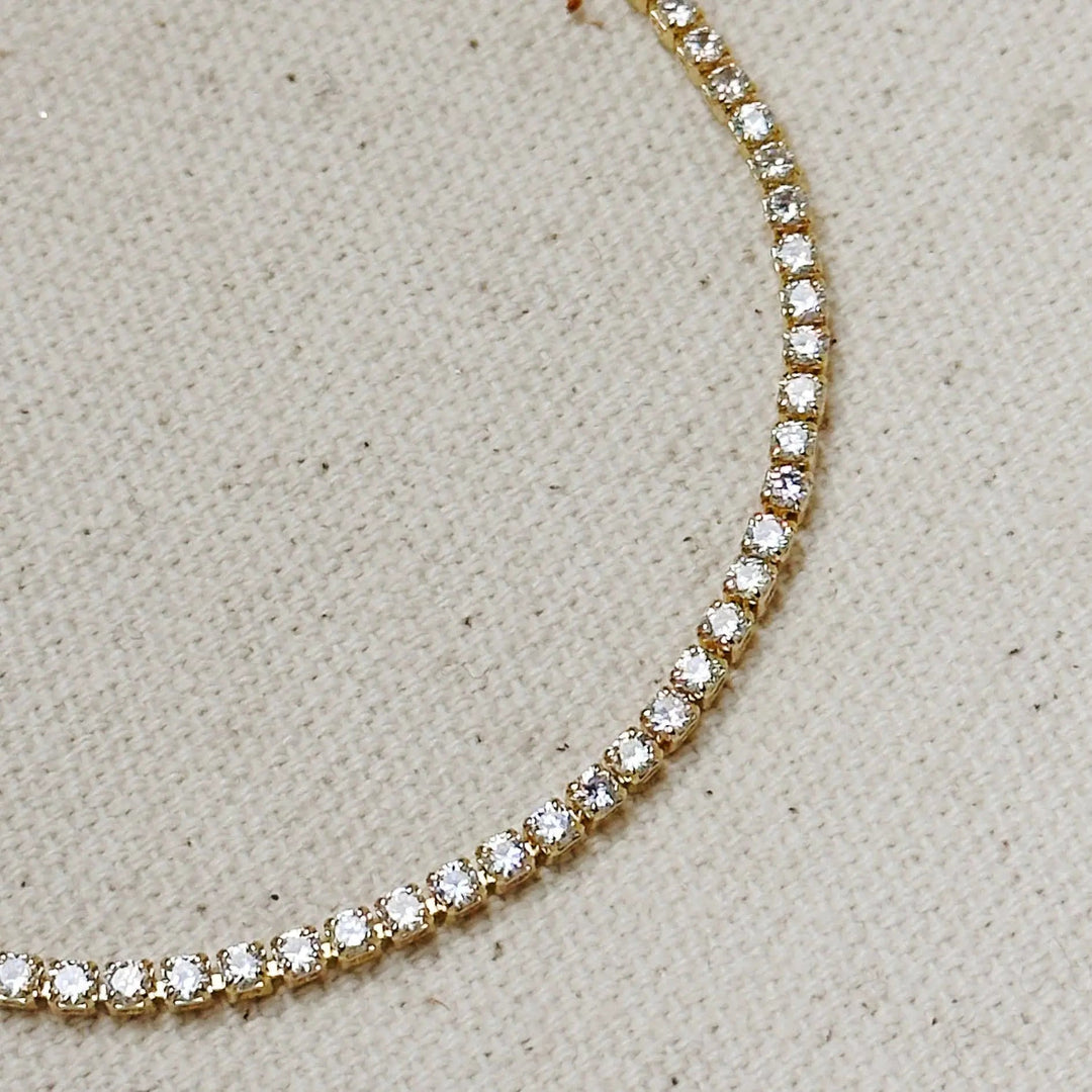 18k Gold Filled 2mm CZ Tennis Bracelet - Beloved Boutique