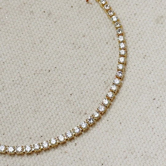 18k Gold Filled 2mm CZ Tennis Bracelet - Beloved Boutique