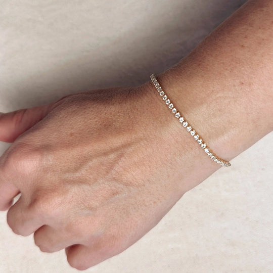 18k Gold Filled 2mm CZ Tennis Bracelet - Beloved Boutique