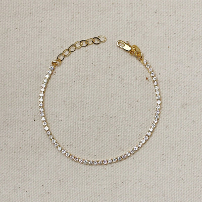18k Gold Filled 2mm CZ Tennis Bracelet - Beloved Boutique
