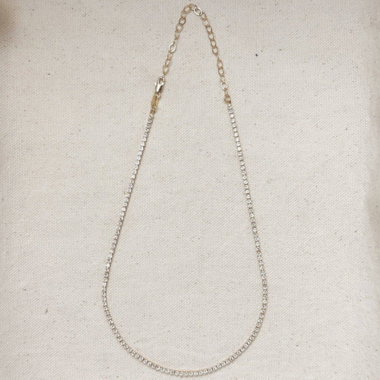 18k Gold Filled 2mm CZ Tennis Necklace - Beloved Boutique