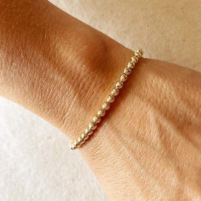 18k Gold Filled 3.5 mm Beaded Bracelet - Beloved Boutique