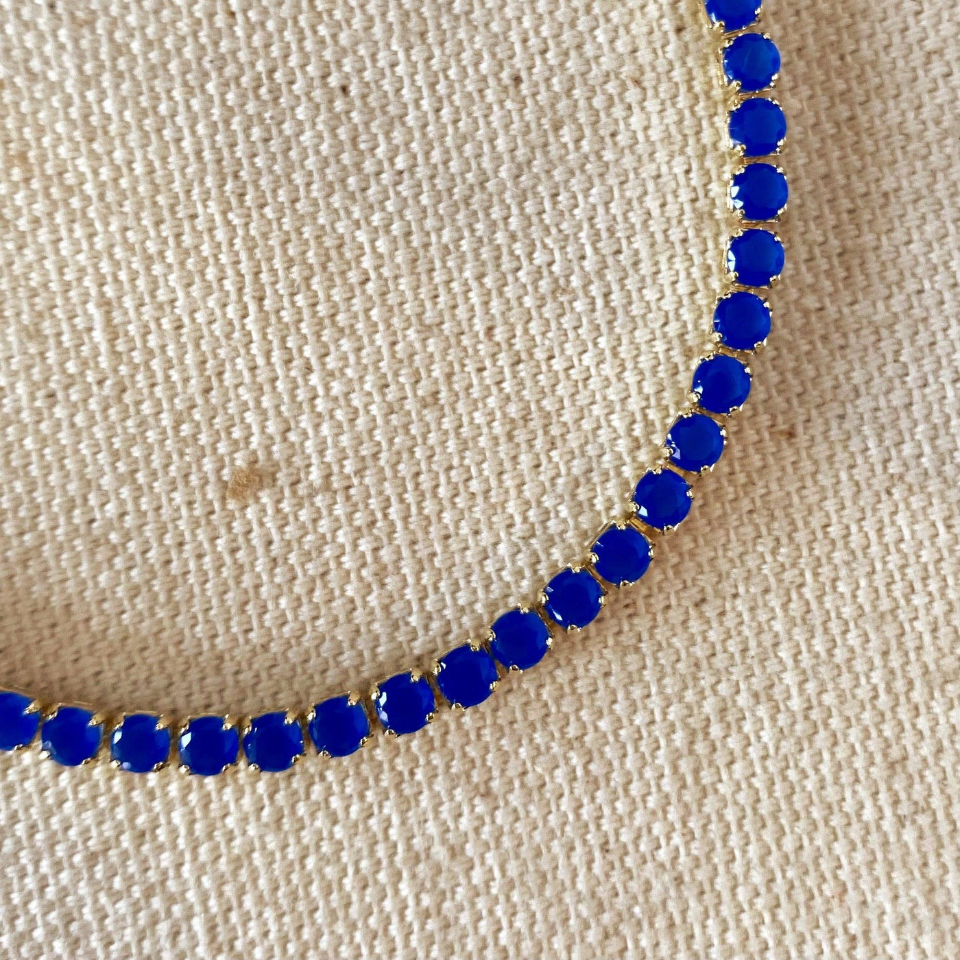 18k Gold Filled 3mm Cubic Zirconia Royal Blue Bracelet - Beloved Boutique