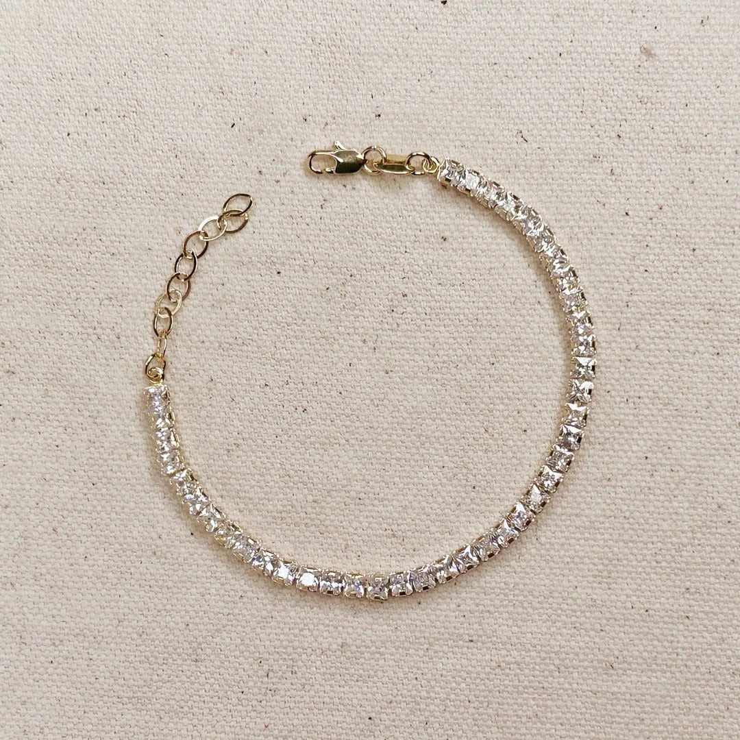 18k Gold Filled 3mm CZ Tennis Bracelet - Beloved Boutique