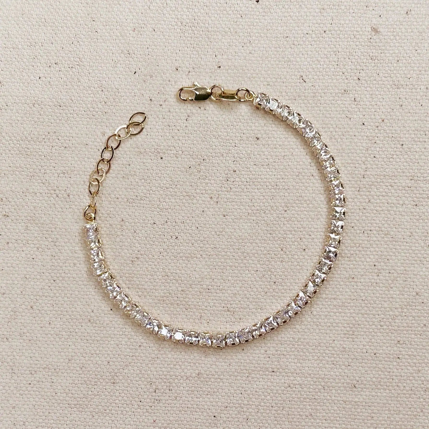 18k Gold Filled 3mm CZ Tennis Bracelet - Beloved Boutique