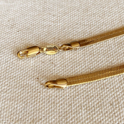 18k Gold Filled 4.0mm Thickness Herringbone Chain - Beloved Boutique