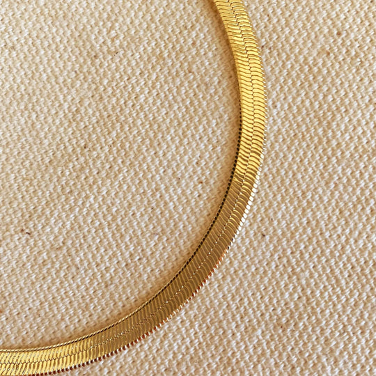 18k Gold Filled 4mm Herringbone Bracelet - Beloved Boutique