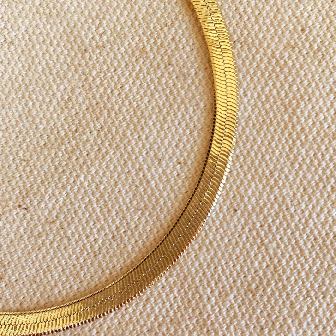 18k Gold Filled 4mm Herringbone Bracelet - Beloved Boutique