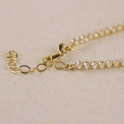 18k Gold Filled 4mm Marquise Tennis Bracelet - Beloved Boutique
