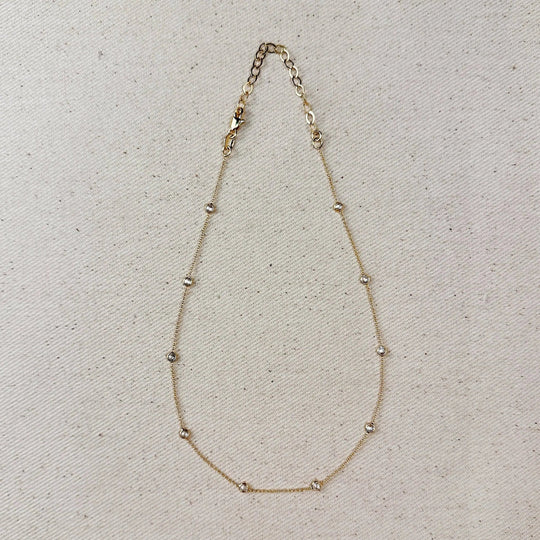 18k Gold Filled Bezel CZ Necklace - Beloved Boutique