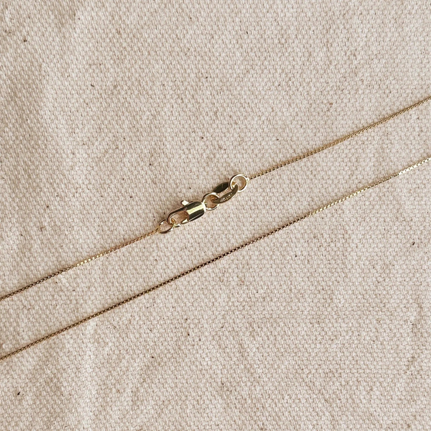 18k Gold Filled Box Chain Very Thin 0.5mm Jewelry Components - Beloved Boutique