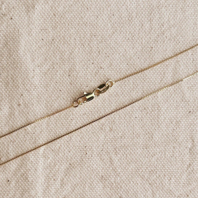 18k Gold Filled Box Chain Very Thin 0.5mm Jewelry Components - Beloved Boutique