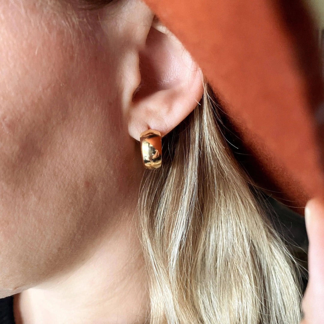 18k Gold Filled Chunky Clicker Earrings - Beloved Boutique