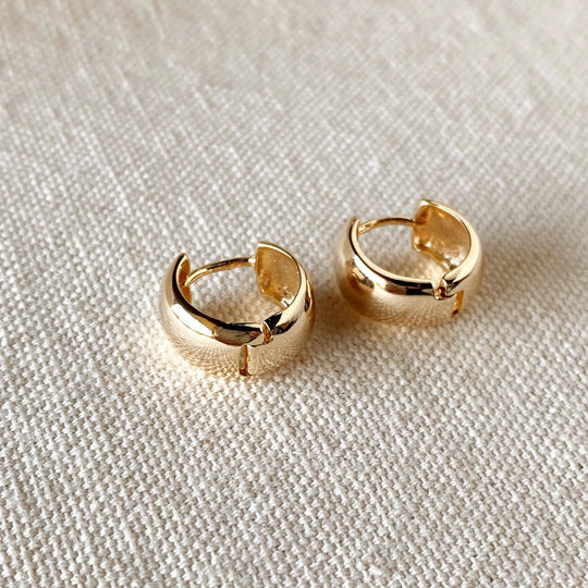 18k Gold Filled Chunky Clicker Earrings - Beloved Boutique