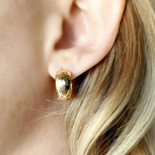 18k Gold Filled Chunky Clicker Earrings - Beloved Boutique
