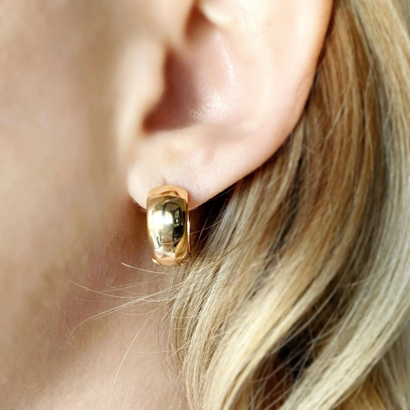 18k Gold Filled Chunky Clicker Earrings - Beloved Boutique