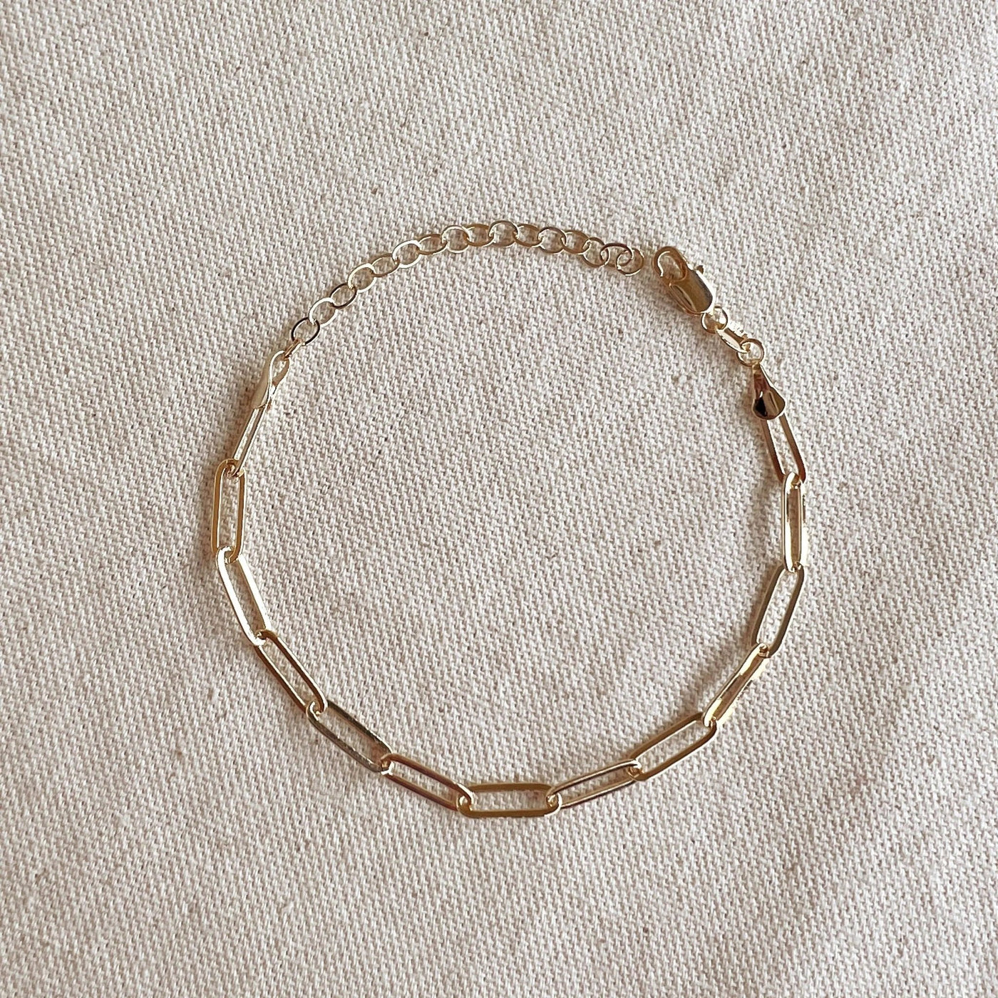 18k Gold Filled Classic Paperclip Bracelet - Beloved Boutique