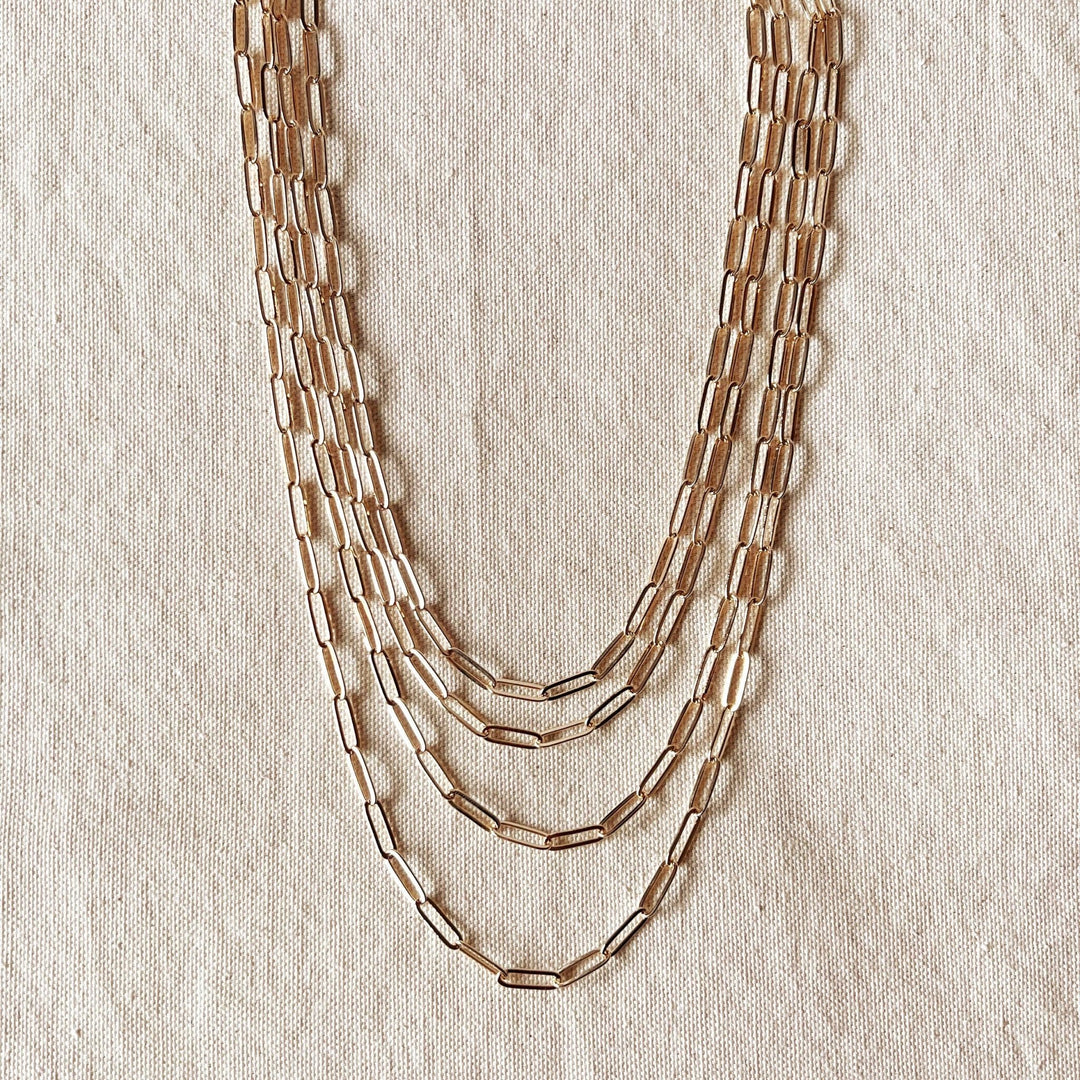18k Gold Filled Classic Paperclip Chain - Beloved Boutique