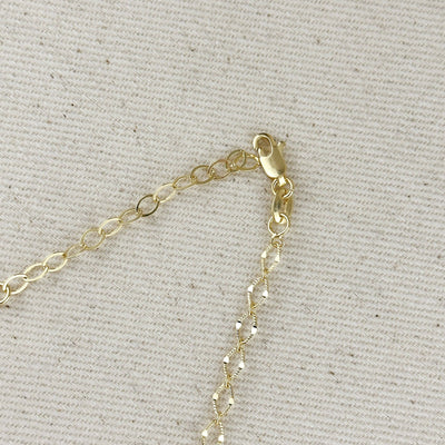 18k Gold Filled Diamond Cut Detailed Chain Necklace - Beloved Boutique