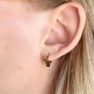 18k Gold Filled Diamond Shaped Clicker Earrings - Beloved Boutique