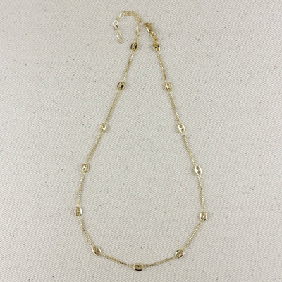 18k Gold Filled Fancy Box Chain Necklace - Beloved Boutique