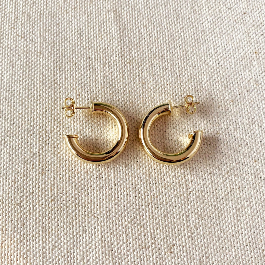 18k Gold Filled Half - Hoops Earrings - Beloved Boutique