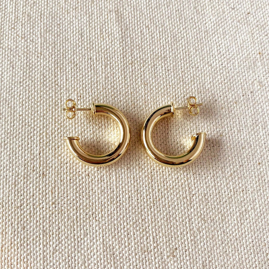 18k Gold Filled Half - Hoops Earrings - Beloved Boutique
