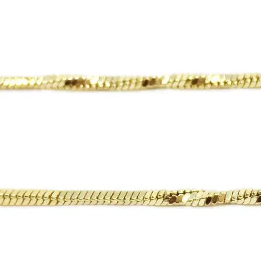 18k Gold Filled Interspersed Twisted Box Chain 1.0mm Thickne - Beloved Boutique