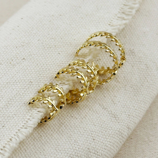 18k Gold Filled Leaf Clicker Earrings - Beloved Boutique