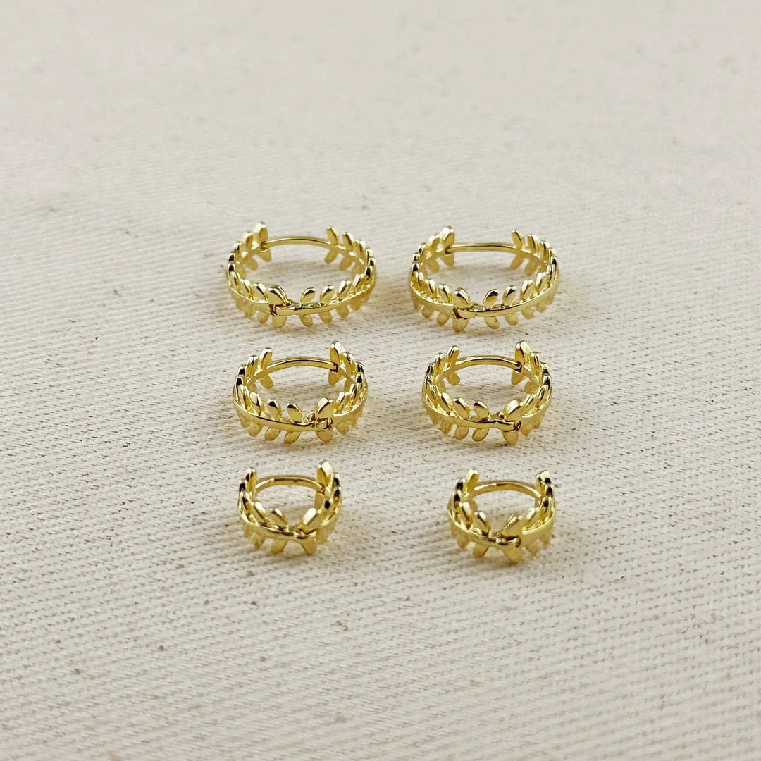 18k Gold Filled Leaf Clicker Earrings - Beloved Boutique