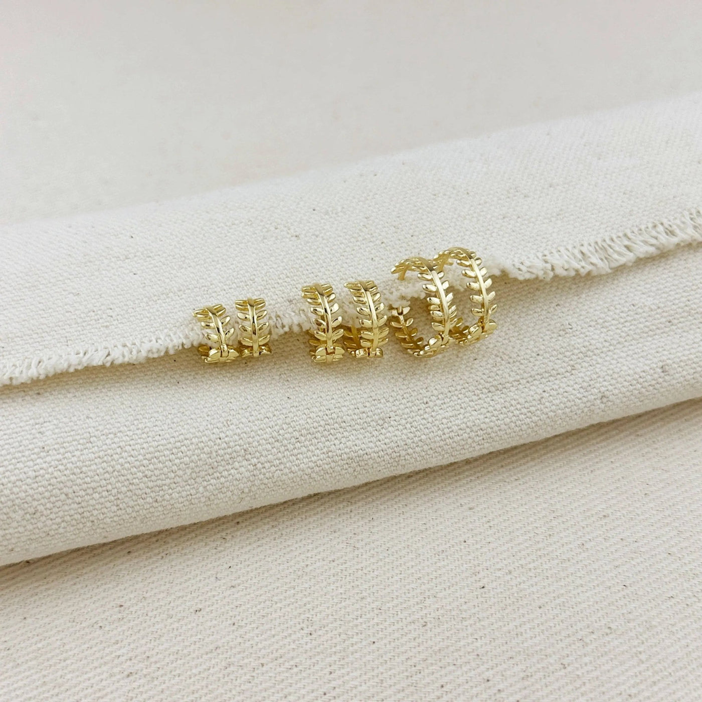 18k Gold Filled Leaf Clicker Earrings - Beloved Boutique