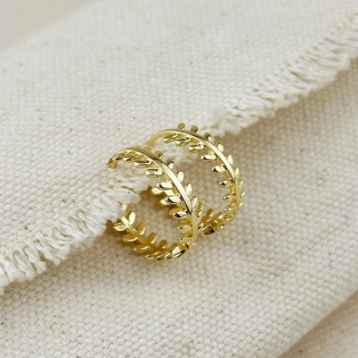 18k Gold Filled Leaf Clicker Earrings - Beloved Boutique