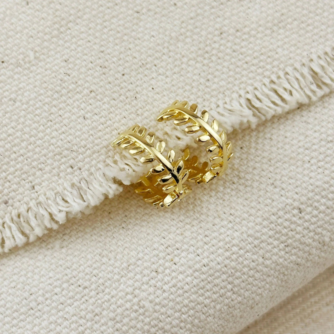 18k Gold Filled Leaf Clicker Earrings - Beloved Boutique