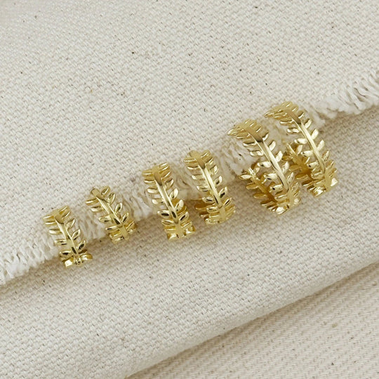 18k Gold Filled Leaf Clicker Earrings - Beloved Boutique