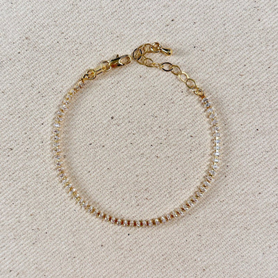 18k Gold Filled Marquise Tennis Bracelet - Beloved Boutique
