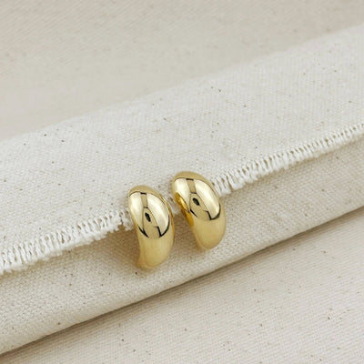 18k Gold Filled Medium Dome Earrings - Beloved Boutique