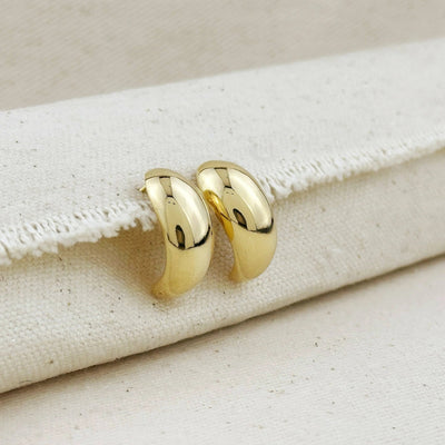 18k Gold Filled Medium Dome Earrings - Beloved Boutique