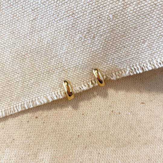 18k Gold Filled Mini Rounded Hoop Earring - Beloved Boutique