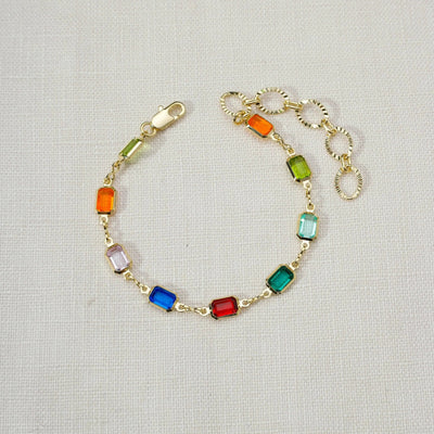 18k Gold Filled Multicolor Bracelet - Beloved Boutique