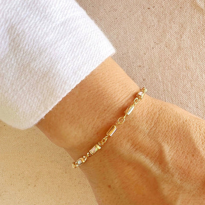 18k Gold Filled Opal Bracelet - Beloved Boutique