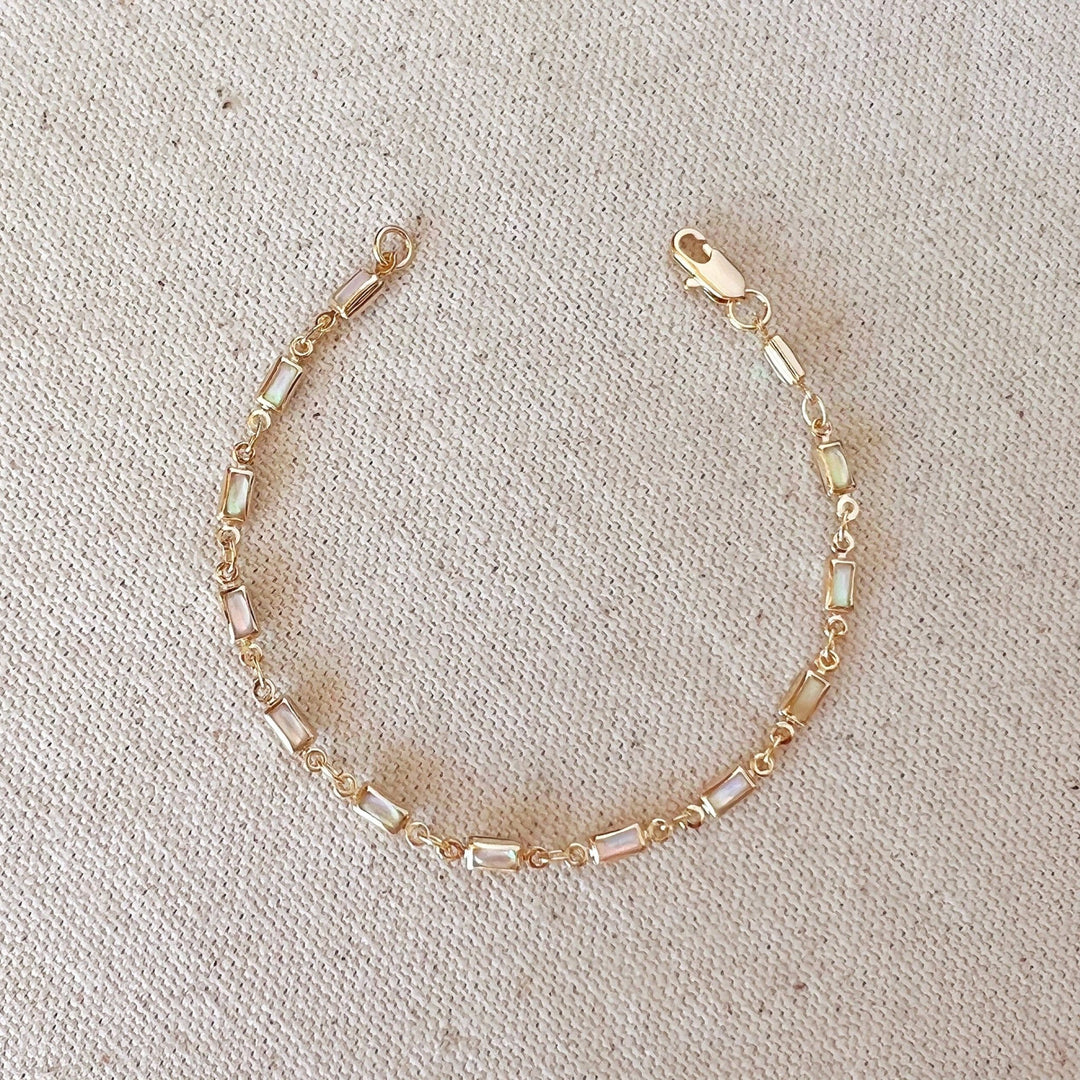 18k Gold Filled Opal Bracelet - Beloved Boutique