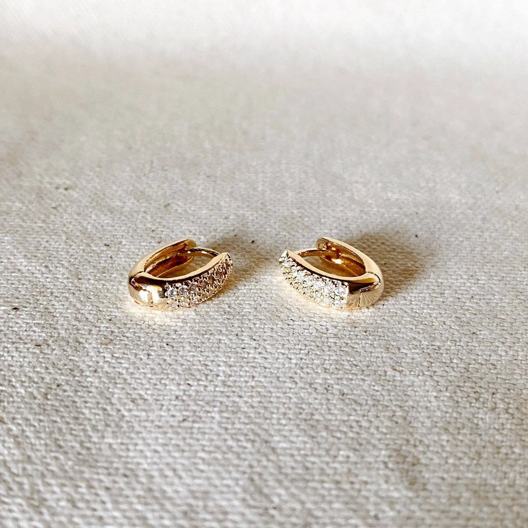 18k Gold Filled Oval Clicker Hoop Earrings - Beloved Boutique